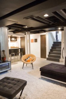 Layered Black Ceiling