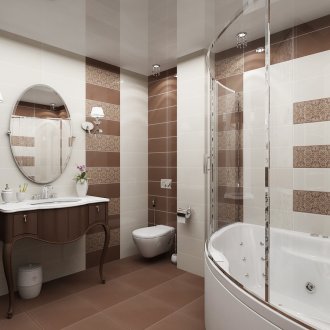 Бял таван в банята