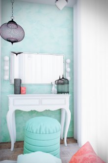 Цвят мента в дизайна на тоалетката