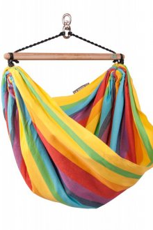 Хамак за фотьойл от плат и дърво