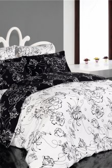 Черно-бели бамбукови постелки