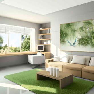 Картина с изображението на бамбук в интериора