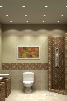 Pancuran mandi berjubin