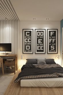 Bilik tidur utama kontemporari