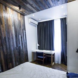 Reka bentuk berbeza yang luar biasa dari bilik tidur dengan tempat kerja