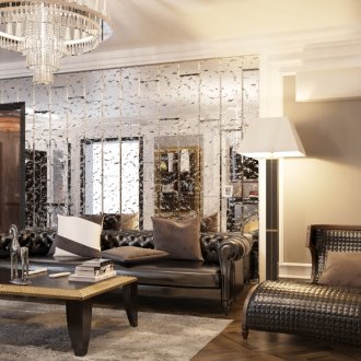 Огледална стена в хола