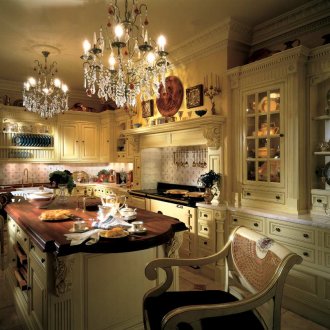 Полилеи в кухнята с остров