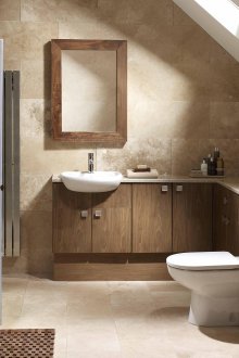 Дърво и плочки в стил минимализъм