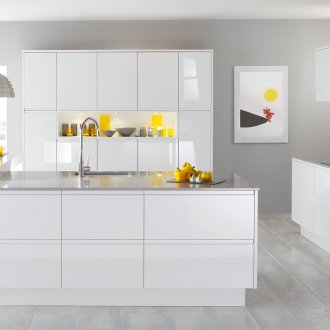 Minimalist Scandinavian cuisine with yellow accents