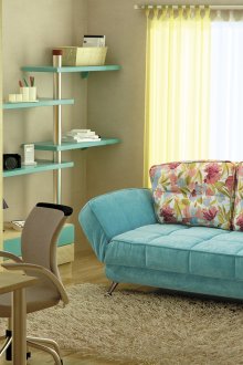 Тюркоазени акценти в стаята