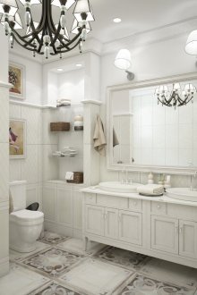 Бяла баня в стил Прованс