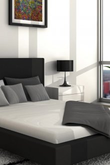 Minimalism black and white bedroom