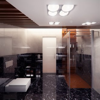 Stylish bathroom in modern style