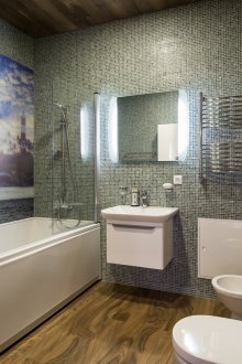 Art Nouveau bathroom mirror lights