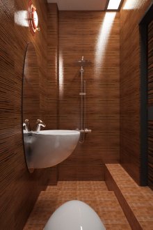 Ceiling and wall lights in the bathroom