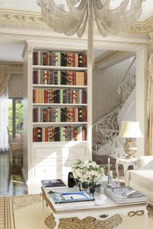 Бежова и бяла всекидневна в стил Прованс