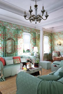 Прованс зелена и кремава дневна