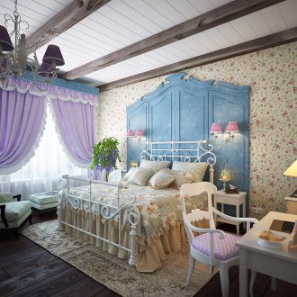 Светла спалня в стил Прованс