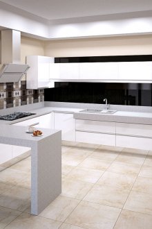 Stilvolle moderne Küche mit Frühstücksbar