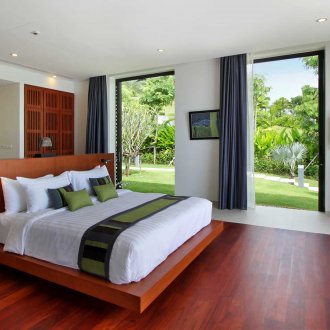 Mahogany dalam reka bentuk bilik tidur moden