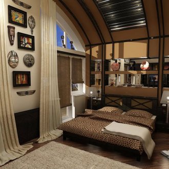 Африкански декор за спалня