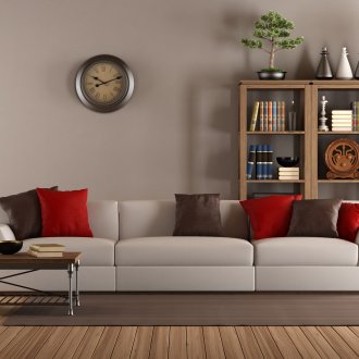 Дискретен интериор с декор във формата на възглавница