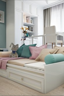 Детски подиум с разтегателно легло