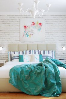 Turquoise White Bedroom