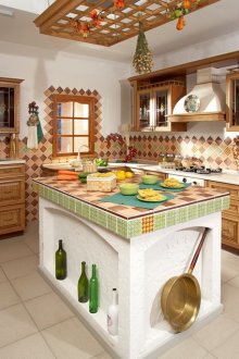 Кухня с остров в руски стил