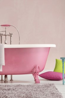 Розова баня в интериора