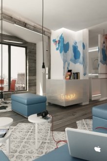 Сини мебели за хол