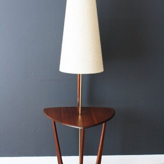 Трапецовидна подова лампа със стойка