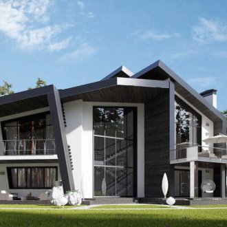 Оригинално остъкляване на модерна къща