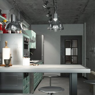 Sofa musim bunga di pedalaman loteng