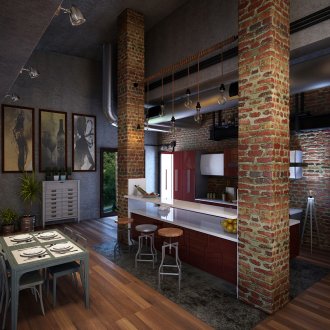 Mandi keluli di pedalaman loteng