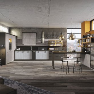 Баварска зидария в интериора на таванското помещение