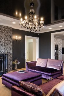 Solid wood table in ethnic home interior