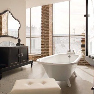 Ъглов душ в еко стил