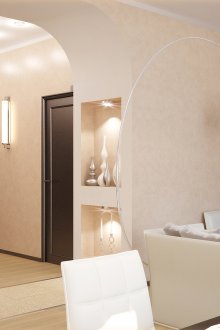 Bright lighting in the hallway