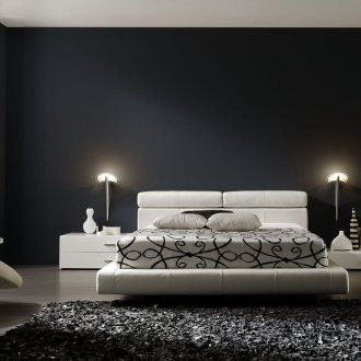 Dinding hitam di dalam bilik tidur