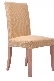 Бежово еластично покритие за стол