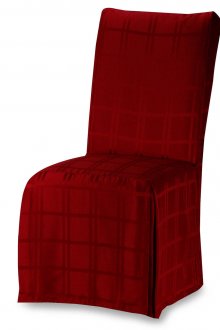 Червена покривка от плат за целия стол