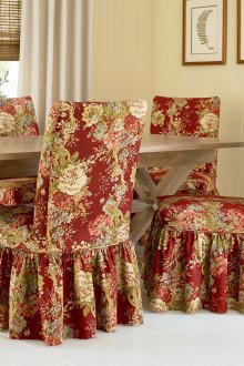 Флорални корици за трапезарни столове