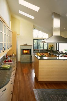 Бежово-сив модерен кухненски модул