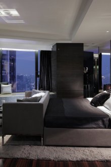 Bilik seni hiasan bilik hitam dan putih