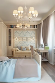 Bilik kanak-kanak berwarna biru muda