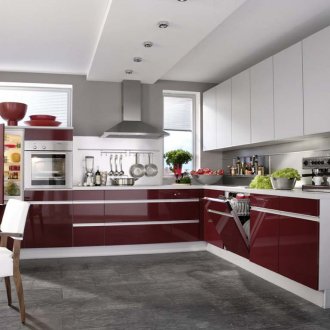 Бургундска бяла кухня с високи технологии