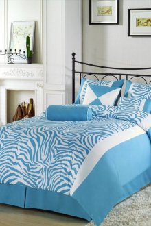 Bilik tidur biru dan putih