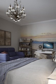 Фото тапет с морето в спалнята