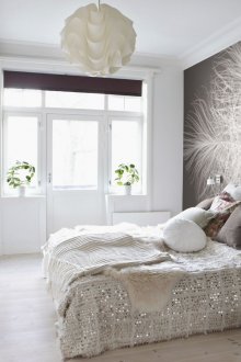 Черно-бели макро фототапети в спалнята